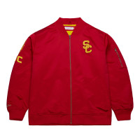 USC Trojans Men's Cardinal SC Interlock Lightweight Satin Bomber Jacket